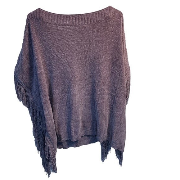 LLove Pullover Purple Sweater Poncho. Size Small Medium. - Picture 3 of 10